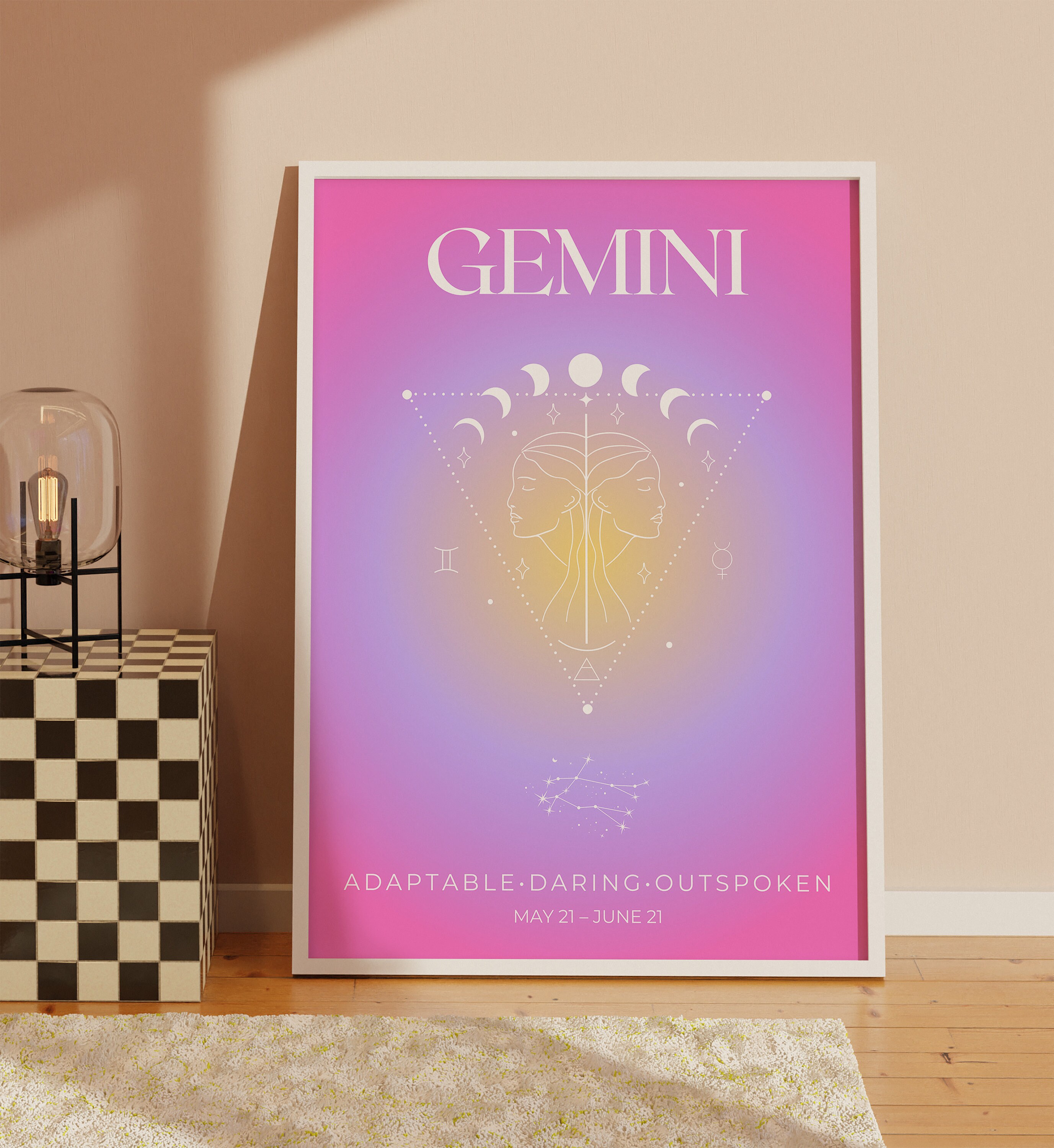 GEMINI Zodiac Wall Art | Printable Wall Art Print Poster| Astrology ...