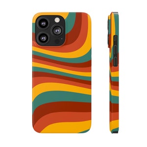 Retro Wavy Phone Case | 70s Colorful Inspired Trendy iPhone Case | iPhone 14 Case, iPhone 13 12 11 Pro Max | Hippy Boho Vintage Phone Cases image 6