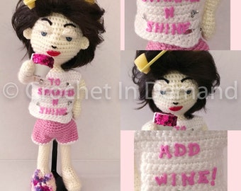 READY TO SHIP Ooak 15 inch Handmade Crochet Doll Annie