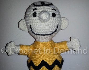 Peanuts Charlie Brown Inspired Crochet Doll/Figure/Plush