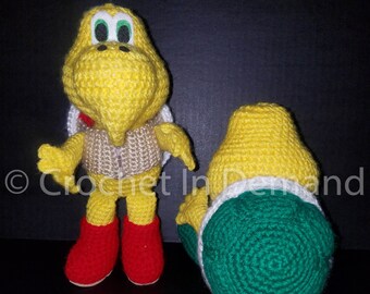 Nintendo Koopa Troopa Inspired Crochet Doll/Figure/Plush