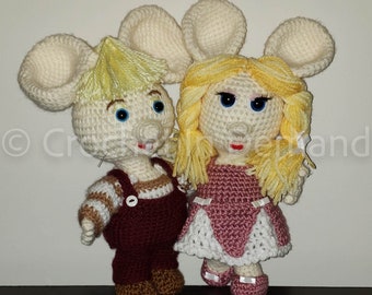 Topo Gigio and Rosie Rosy Inspired Crochet Doll/Figure/Plush Set