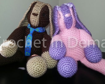 Crochet Rattle Ear Rabbit Toys