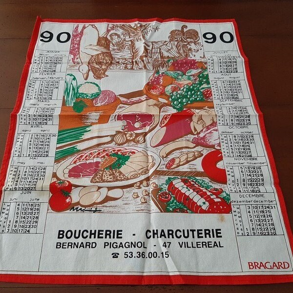 Tea Towel Calendar Etsy