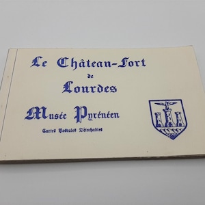 Livret de cartes postales de Lourdes, lot de 15, cartes postales anciennes en noir et blanc, cartes postales des Pyrénées