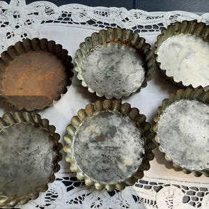 Zestaw 6 foremek do tart w stylu vintage - karbowane foremki do pieczenia - Formy do pieczenia - mini tarta Forma Aluminiowa mała foremka do ciasta