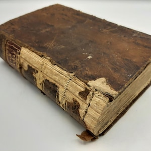 1870 Frans antiek religieuze mis- en gebedenboek, religieus Latijns boek voor priesters, katholiek religieus boek