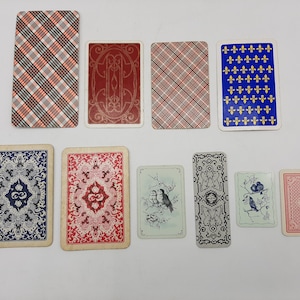 Vintage ephemera-pakket speelkaarten, 10 kaarten, ephemera-kit voor junkjournal, scrapbooking