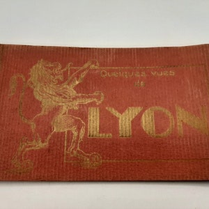 Libretto di cartoline antiche di Lione, set di 10 album di fotografie di Lione, cartoline d'epoca francesi