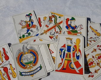 french vintage B.P. GRIMAUD Scopa  playing cards  , Scopa cards deck set, Antique B P Grimaud playing cards