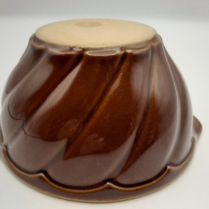 French vintage  ceramic bowl  with ears , brown glazed bowl, french vintage cafe au lait bowl