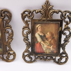 boudoir portrait,wooden framed tile portrait Vintage framed ceramic tile Marie Antoinette style romantic scene inspired by Watteau