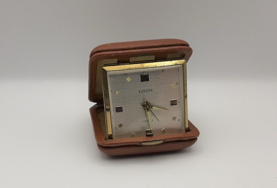 Horloge de Voyage d'europa Vintage, Horloge Mécanique Voyage, Réveil Cru, d'europe