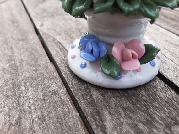 キャンドルホルダー オシャレ 白 薔薇 バラ アンティーク 陶器 アンティーク ローズ キャンドルホルダー、ホワイト ローズ キャンドル