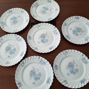 Haviland Limoges Porcelain Dessert Plates, Set of 7, French