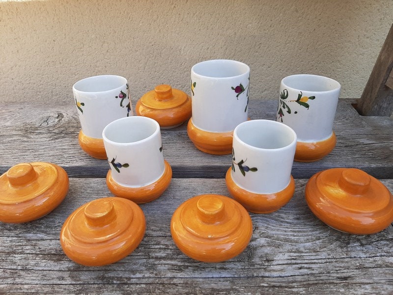 Set von 5 Französisch Vintage Küche Kanister Blumendekor | Etsy