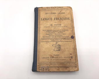 1910 Antique french grammar  school book  for primary school, Fernand Nathan, french school book