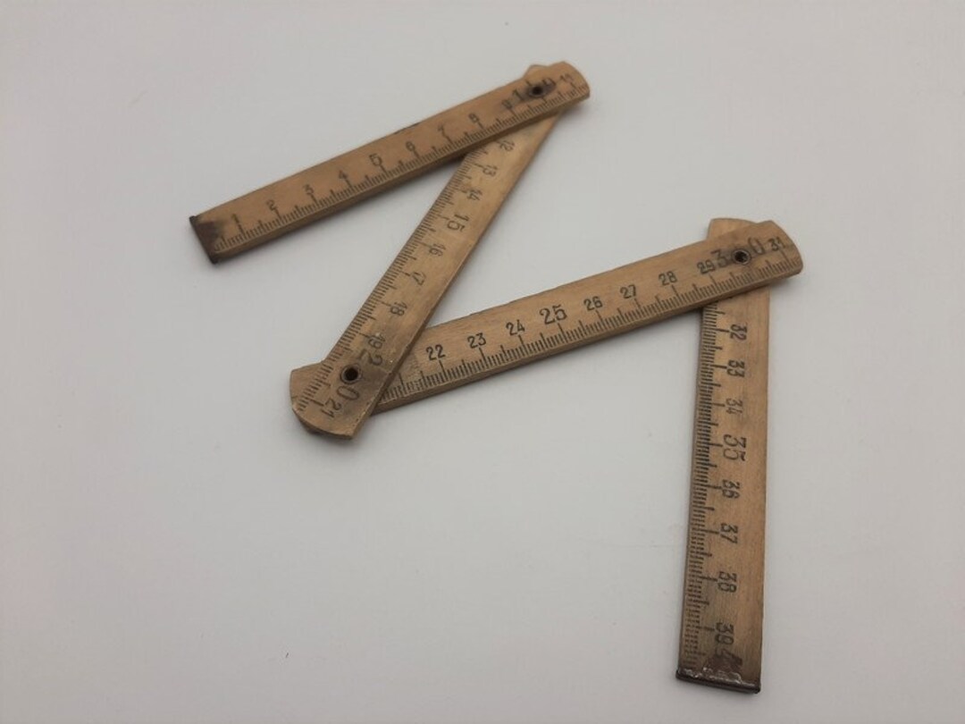 Long Ruler Extend French Vintage Wooden Folding Ruler , Carpenter's Tool, Extended Ruler ...