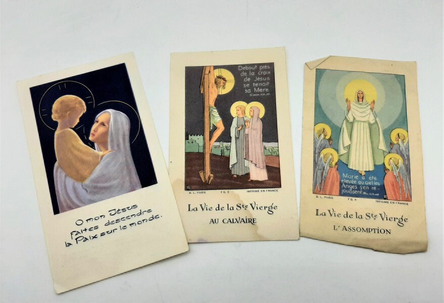 Antiquité Français Carte Sainte Catholique - Cartes de Prière Catholiques, Souvenir Catholique, Reli