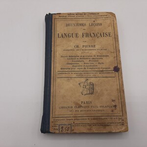 1910 Antique french grammar  school book  for primary school, Fernand Nathan, french school book