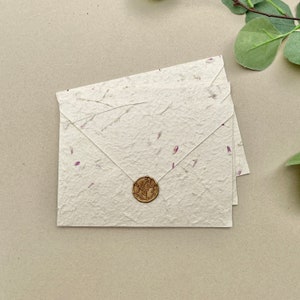 C6, A7 Petals, Grass Pressed Natural, Recycle Decorative Mulberry Paper Envelopes