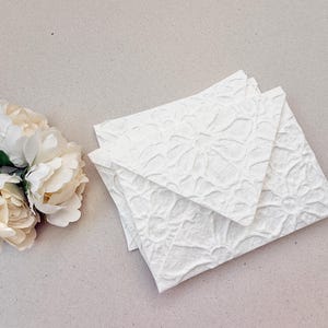 A7 Wild Rose Embossed Decorative Handmade Wedding Envelopes