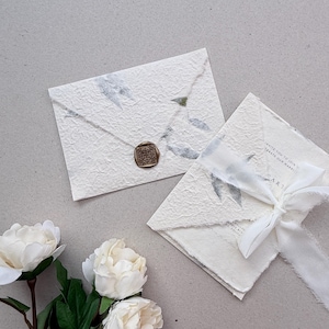 A7 handgemachte natürliche Blattstruktur | Maulbeerpapier Umschläge |  Dekorative Büttenrand Umschläge | Rustikale Hochzeitseinladungen Umschläge