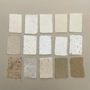 6x9 cm Mixed Natural Textured, Recycle Mulberry Paper, Scrapbooking Paper