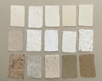 6x9 cm Handmade Natural Textured Recycled Mulberry Paper