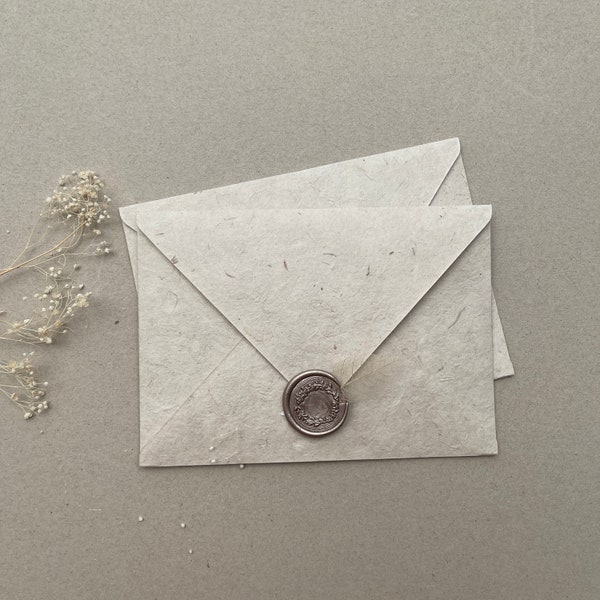 C6 Natural Beige Color, Recycle Decorative Mulberry Paper Envelopes