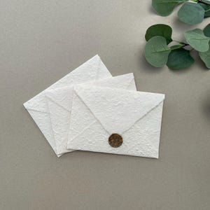 A7 Natural white Textured Deckled Edge, Cotton Fibre Handmade Envelopes