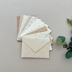 C6 Buste di carta di gelso decorative naturali e riciclate assortite