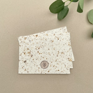C6, A7 Mini feuilles séchées naturelles, Enveloppes décoratives recyclées en papier de mûrier
