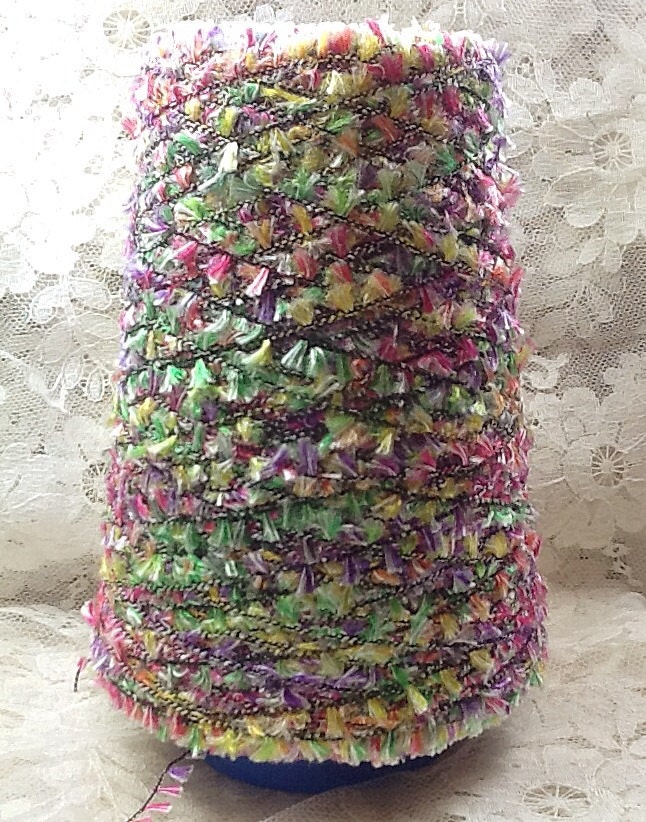 novelty yarn flag apprx 1200 yds multicolors pastels 1 lb Etsy