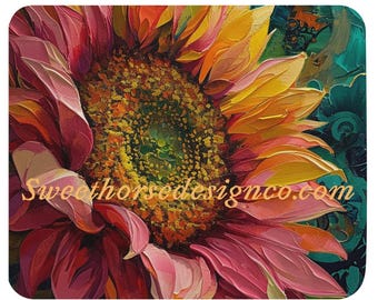 Tappetino per mouse girasole - arte girasole - stampa girasole - tappetino per mouse artistico