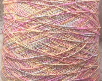 Novelty yarn 3700 yards 2.5 lb cone metallic pastels scarf fringe journaling knitting altered art