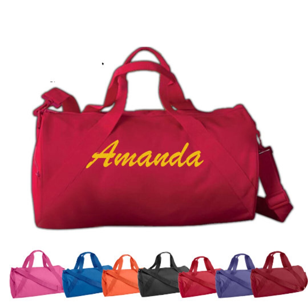 Name Duffel Bag With Glitter or Solid Color Name. FREE Etsy