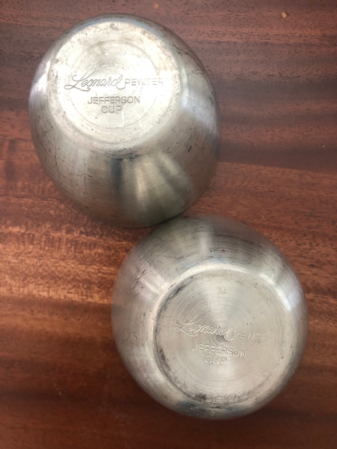 Leonard Pewter Jefferson Cups Set of 2 Etsy
