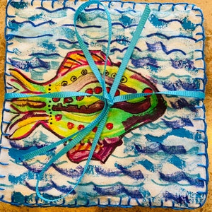 Fish Themed Fabric Coasters