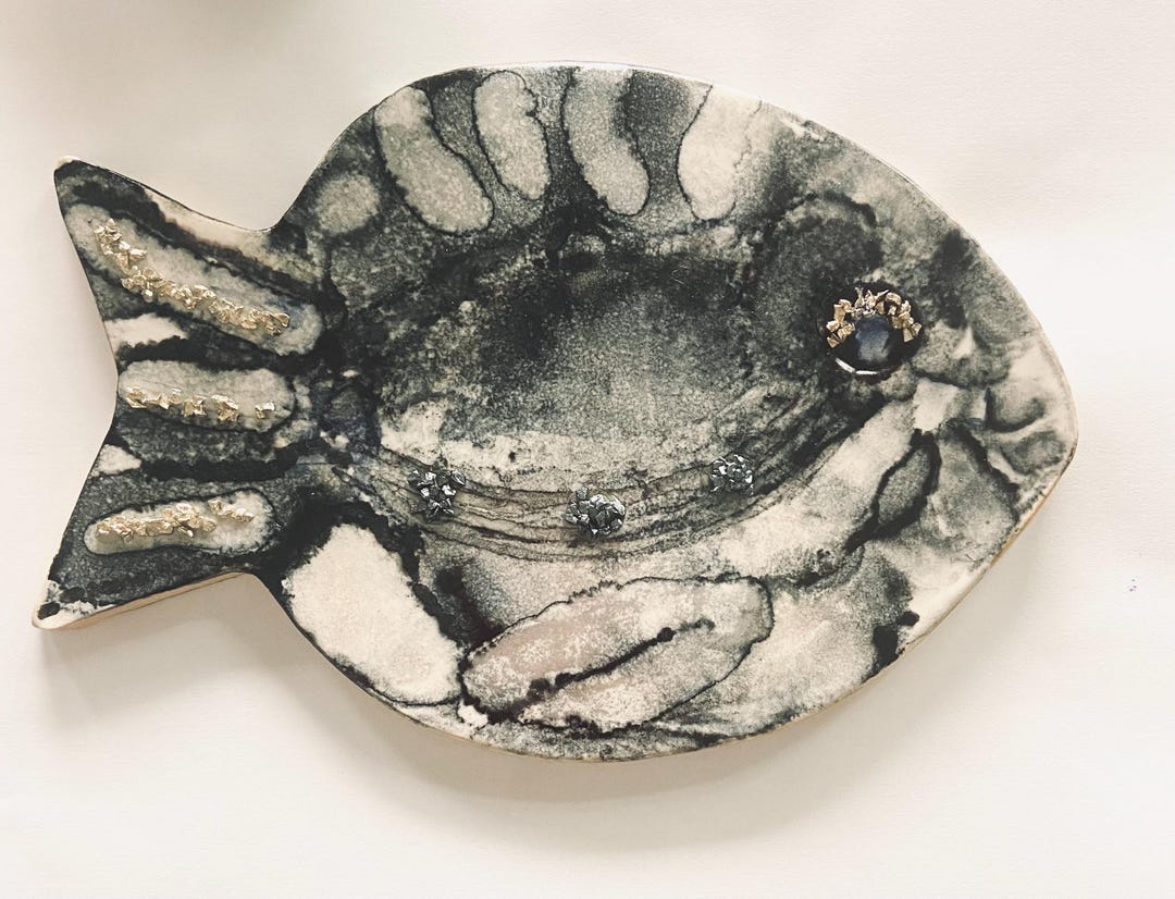 Ceramic Alcohol Ink Decorated Fish - Etsy