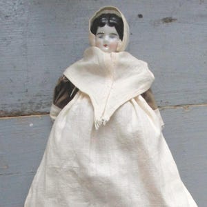 Germany. Antique 5&quot; German China Head Doll Cloth Body
