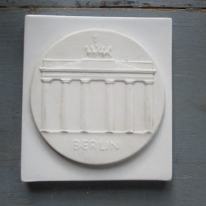 Germany. Antique Berlin Brandenburg Gate KPM Porcelain Plaque