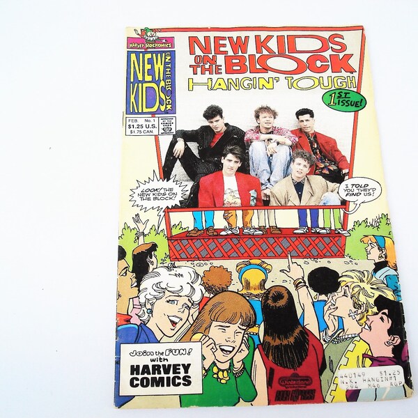 Vintage Comic Bok New Kids on The Block, Hangin’ Tough, New Kids Comics, 1990's Comics, Music Group, Donnie Wahlberg, Joey McIntyre, 1st Ed