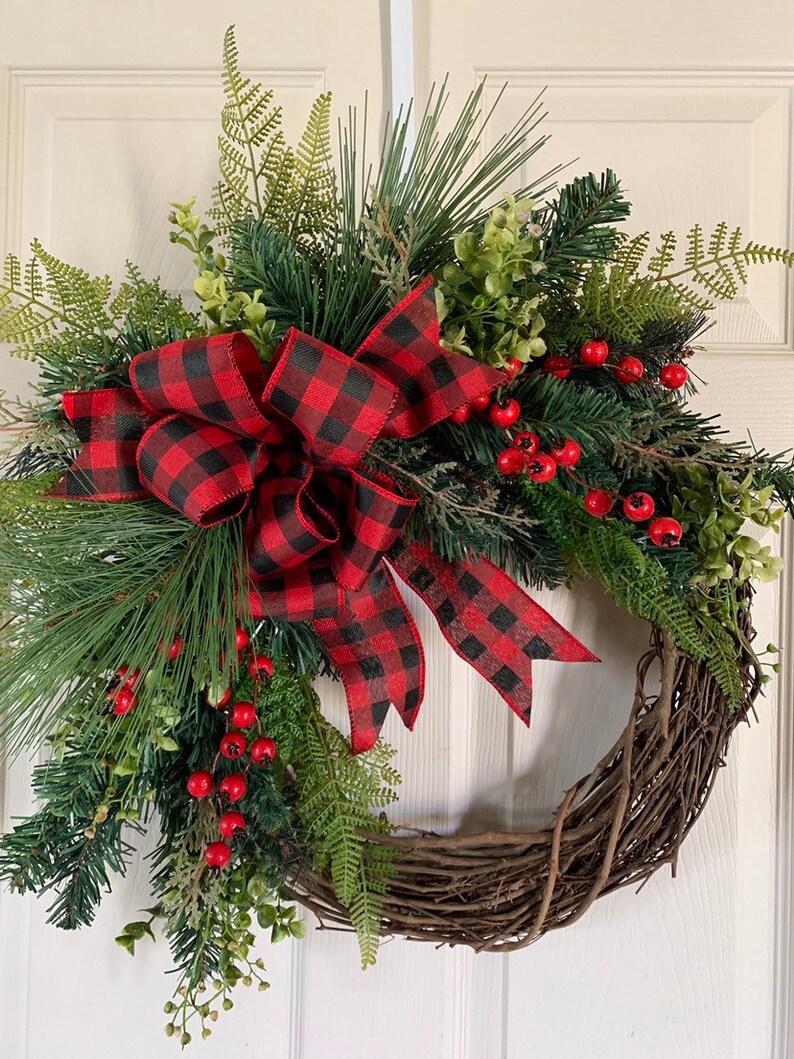 CHRISTMAS WREATHS for Front Door Christmas Wreath Christmas Etsy