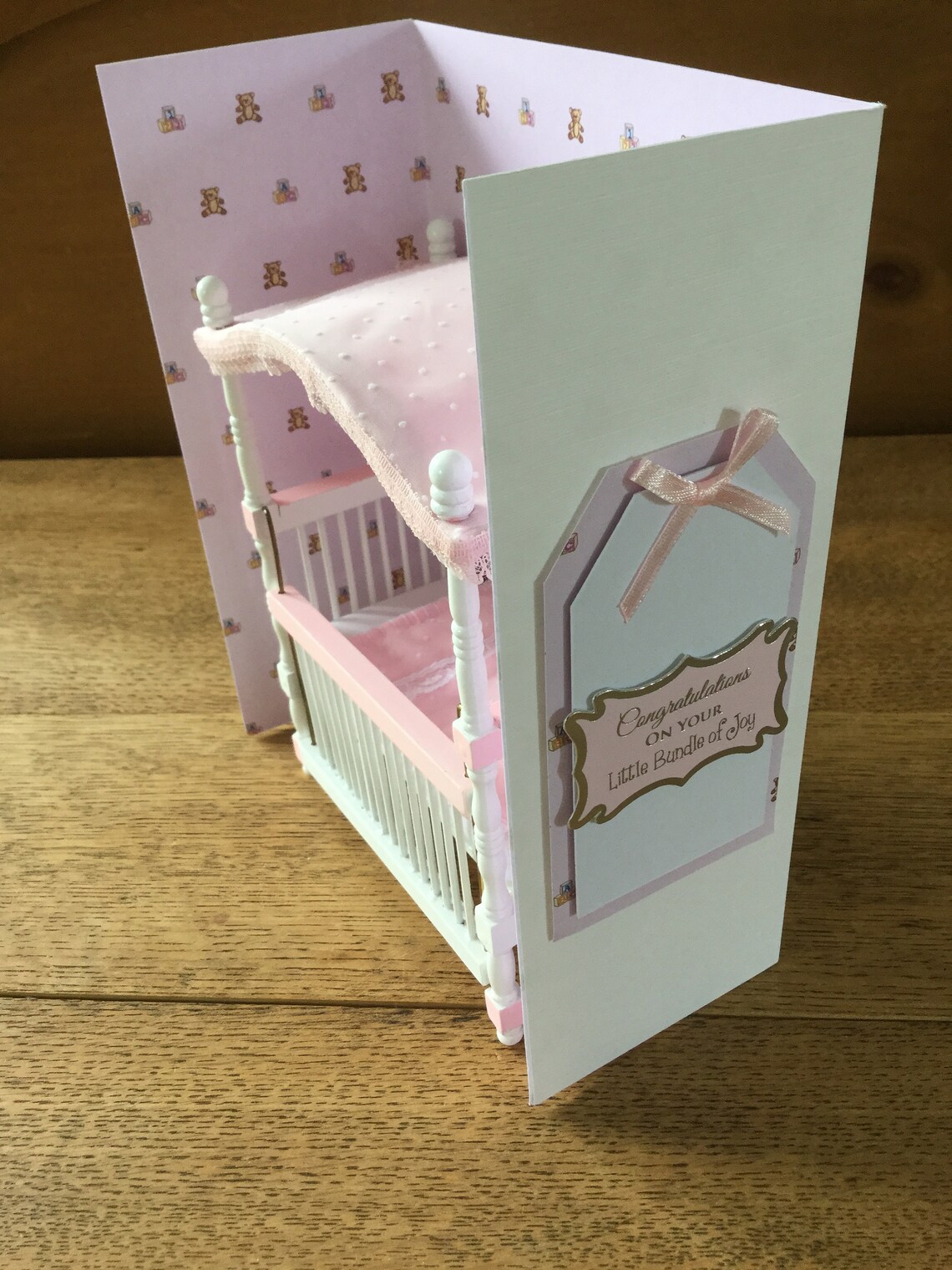 Lovely Unique Handmade 3D Baby Girl Gift Card Etsy