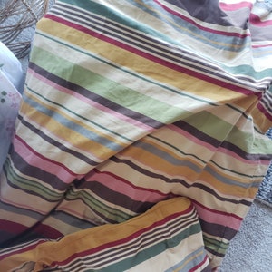 Pottery Barn King Duvet Duncan Stripe Pattern Bright Colors!