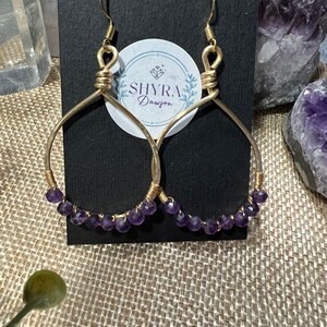Amethyst Hoop Earrings