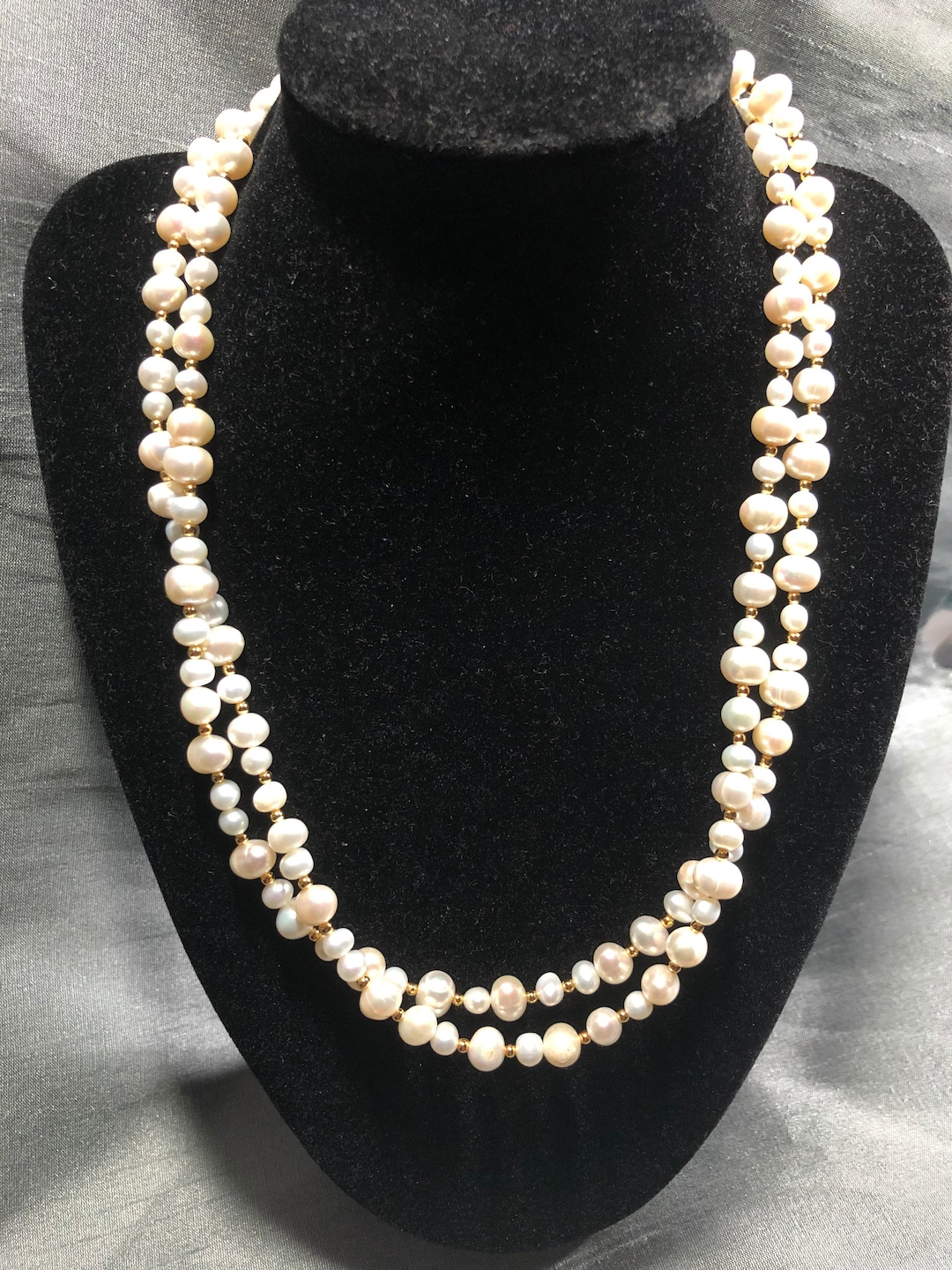 【2plan】24SS★ [MADE] Pearl Twisted Necklace Twisted Pearl Necklace
