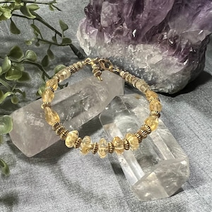 Citrine and Quartz Bracelet