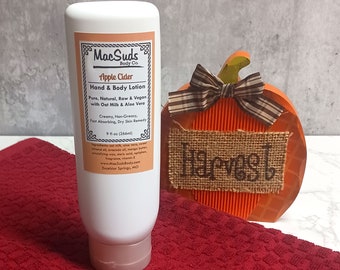 Apple Cider Natural Vegan Handmade Hand and Body Lotion with Oak Milk